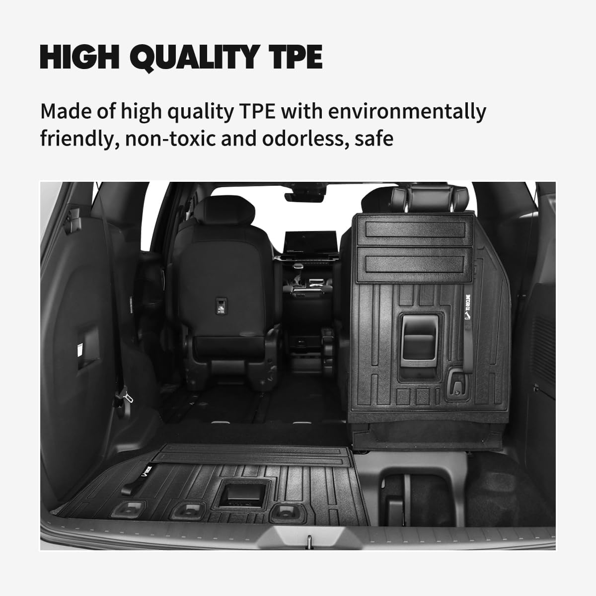 Vanseno Floor Mats Compatible for Toyota Sienna 2021-2025 2026 7 Seat Cargo Liner Trunk Mat Backrest Mat Back Seat Protector All Weather Rubber Mat for Toyota Sienna Accessories