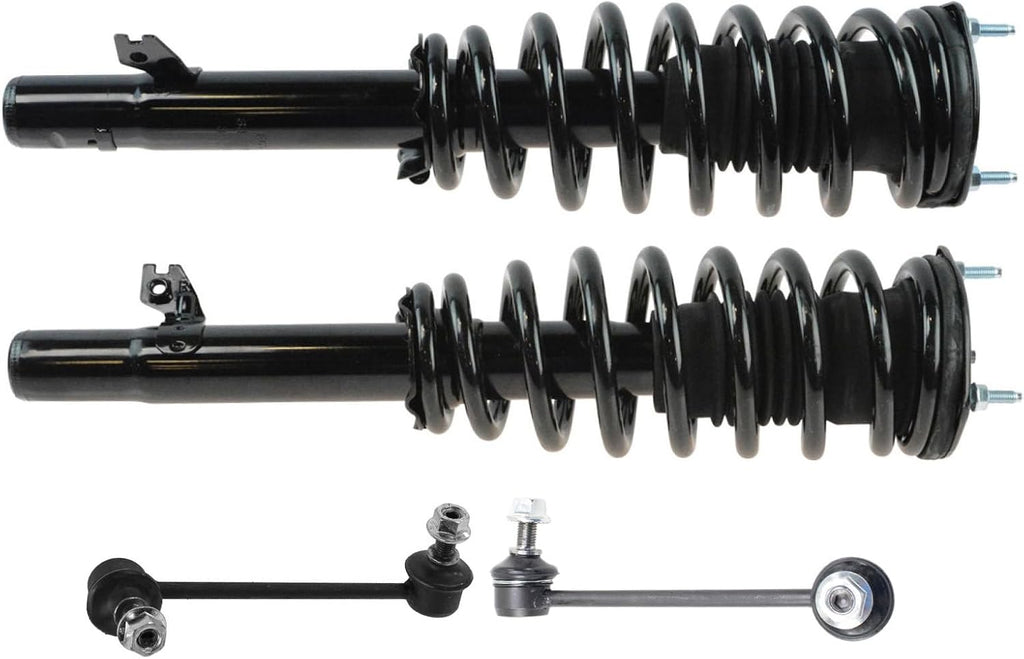 TRQ Front Suspension Kit Complete Strut & Coil Spring Assembly Sway Bar Stabilizer Link Compatible with 2009-2013 Mazda 6