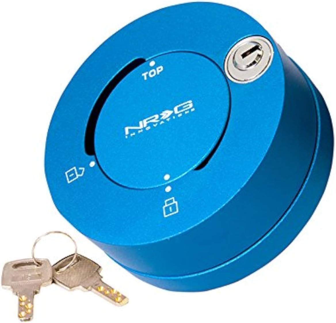 NRG Innovations 6-Holes Patterns Style Steering Wheel Quick Release Short Hub Adapter, Quick Lock w/Keys, Blue, NRG-SRK-101BL