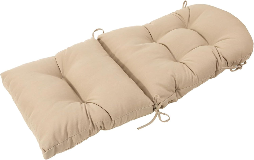 QILLOWAY Outdoor High Back Chair Cushion for Adirondack, All Weather Rocking Chair Cushions Thick Padded Replacement for Patio Furniture Set of 4,Beige,Sand,Camel