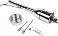 30' Chrome Tilt Street Rod Floor Shift Steering Column w/Wheel Adapter No Key Without Ignition Switch 9 Bolt Stainless Steel