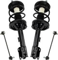 TRQ Front Suspension Kit Complete Strut & Coil Spring Assembly Sway Bar Stabilizer Link Compatible with 2008-2013 Mitsubishi Outlander