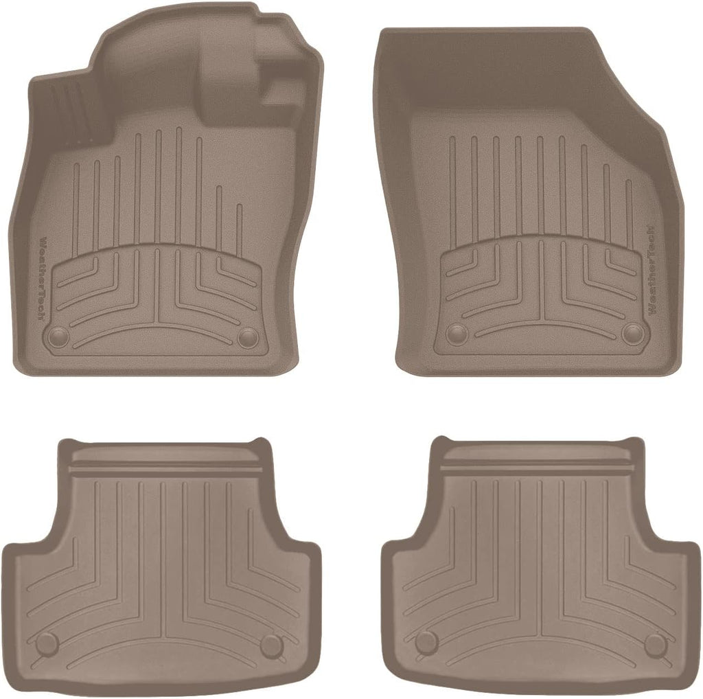 WeatherTech FloorLiner HP Custom Fit Floor Mats for Audi S3, A3 Sportback e-tron, A3-1st & 2nd Row (45496-1-2IM), Tan