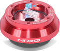 NRG Innovations Racing Style Steering Wheel Short Hub, Lockable Aluminum Steering Shaft, 6x70mm Bolt Pattern Quick Release Adapter Unit, For Toyota/Scion, Red, NRG-SRK-120H-RD