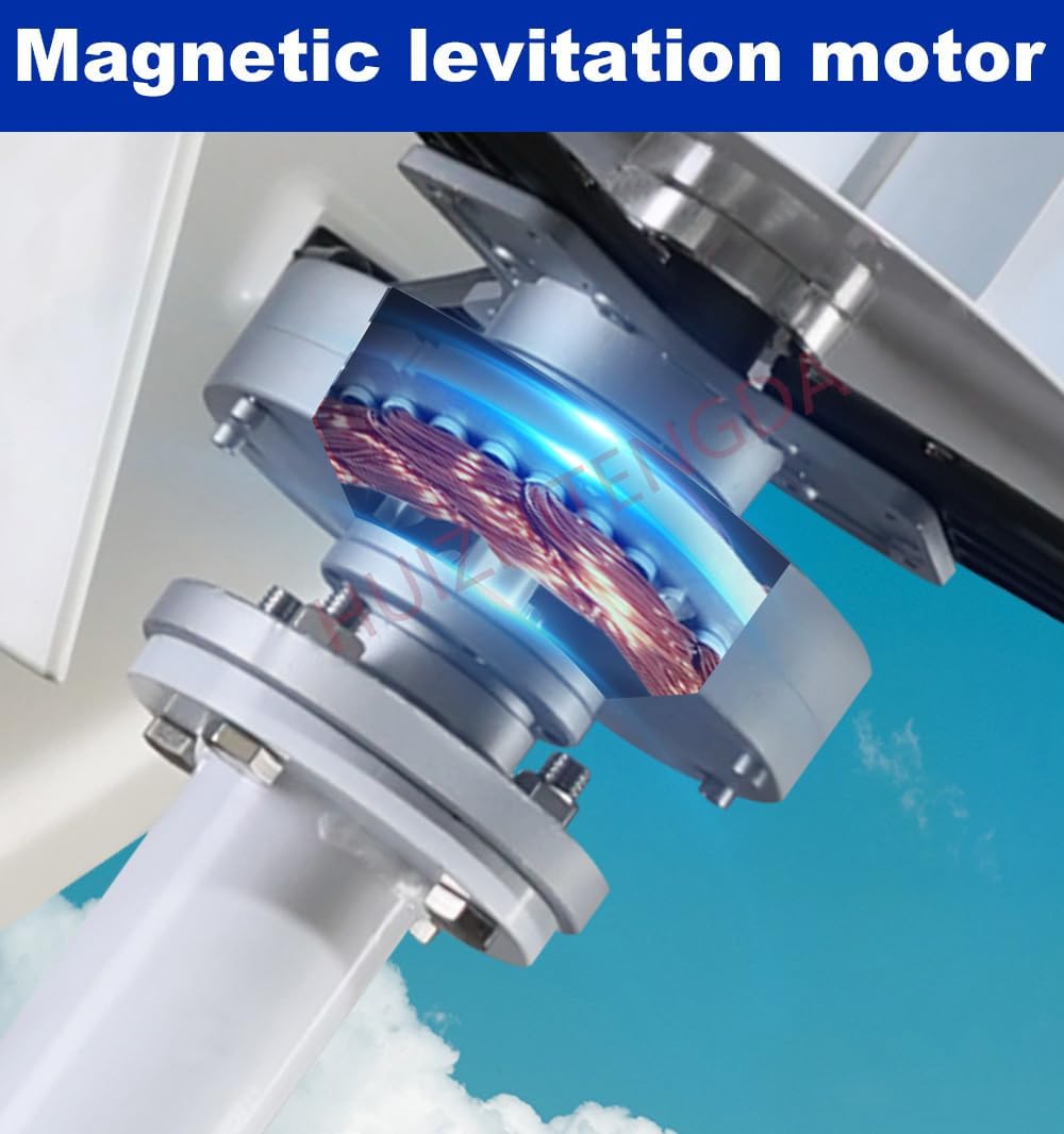 1000W Vertical Wind Turbine Generator Kit,with MPPT Controller 3 Blades Generator 12V 24V 48V Suitable for Courtyard and Garden Lighting