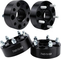 5x5 Wheel Spacers Hubcentric Real Forged Spacers Center Bore 71.5mm 1/2'-20 Studs for 2007-2017 Wrangler JK/JKU, 2'(50.8mm) Commander XK for 5 Lug Set of 4 Black