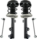TRQ Front Suspension Kit Complete Strut & Coil Spring Assembly Sway Bar Stabilizer Link Compatible with 2002-2007 Mercedes-Benz C230 2001-2005 C240 2006-2007 C280 C320 C350