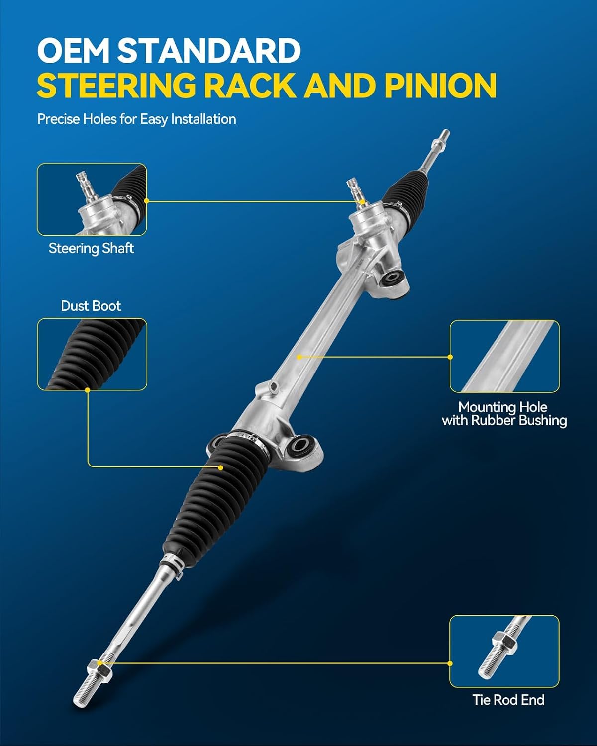 PHILTOP Manual Power Steering Rack & Pinion Assembly for 2004-2009 Prius, Replace# 1G-2660