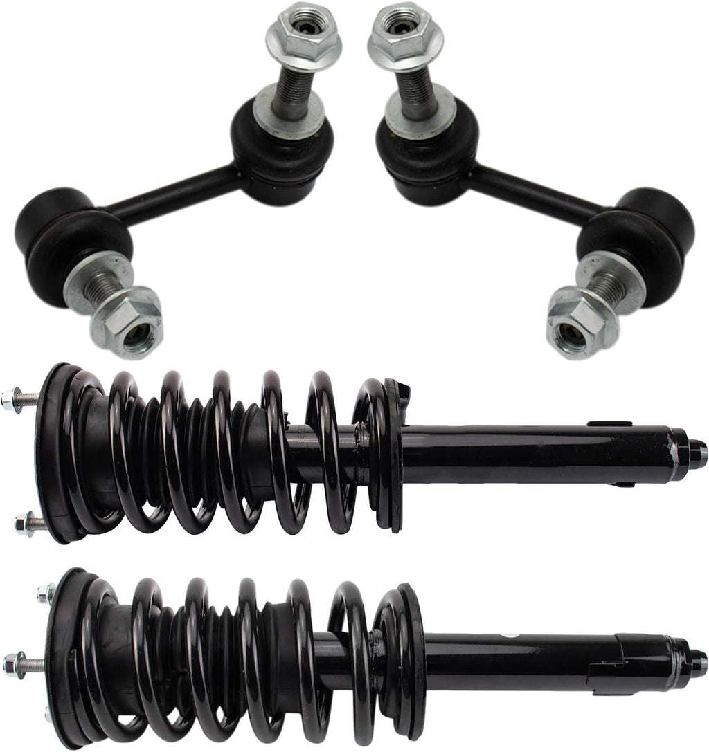 TRQ Front Suspension Kit Complete Strut & Coil Spring Assembly Sway Bar Stabilizer Link Compatible with 2006 Lexus GS300 2007-2011 GS350