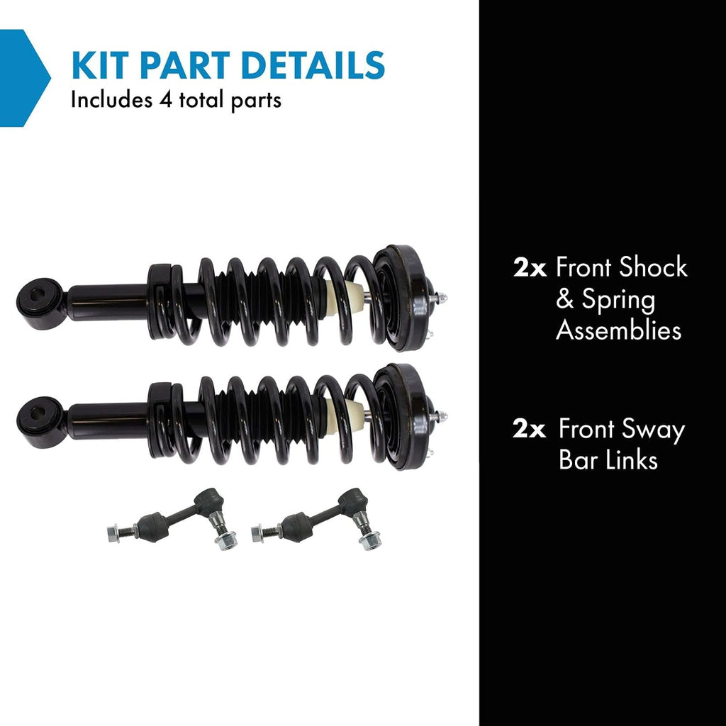 TRQ Front Suspension Kit Compatible with Front 2004-2005 Ford F-150
