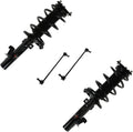 TRQ Front Suspension Kit Complete Strut & Coil Spring Assembly Sway Bar Stabilizer Link Compatible with 2004-2009 Mazda 3 2006-2010 5