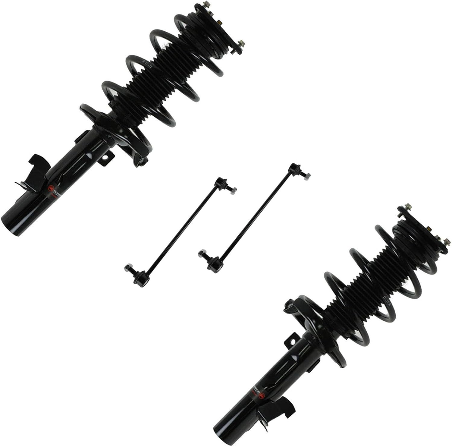 TRQ Front Suspension Kit Complete Strut & Coil Spring Assembly Sway Bar Stabilizer Link Compatible with 2004-2009 Mazda 3 2006-2010 5
