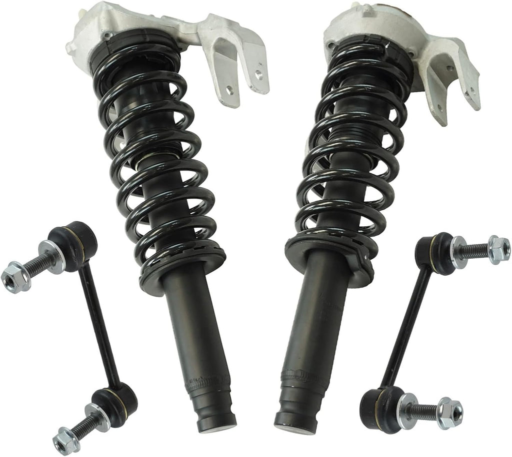 TRQ Front Suspension Kit Complete Strut & Coil Spring Assembly Sway Bar Stabilizer Link Compatible with 2008-2013 Cadillac CTS AWD All Wheel Drive
