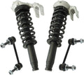 TRQ Front Suspension Kit Complete Strut & Coil Spring Assembly Sway Bar Stabilizer Link Compatible with 2008-2013 Cadillac CTS AWD All Wheel Drive