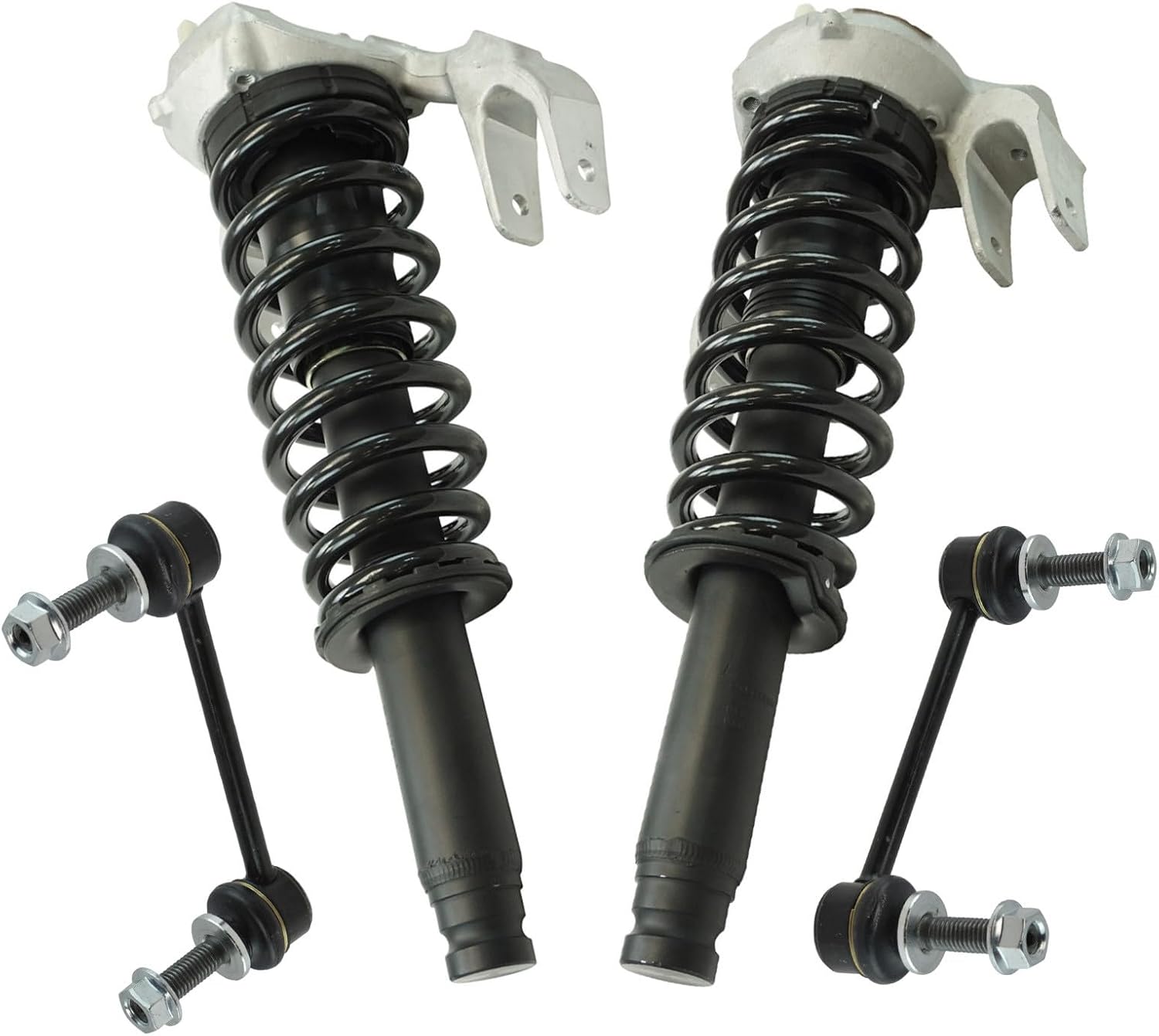 TRQ Front Suspension Kit Complete Strut & Coil Spring Assembly Sway Bar Stabilizer Link Compatible with 2008-2013 Cadillac CTS AWD All Wheel Drive