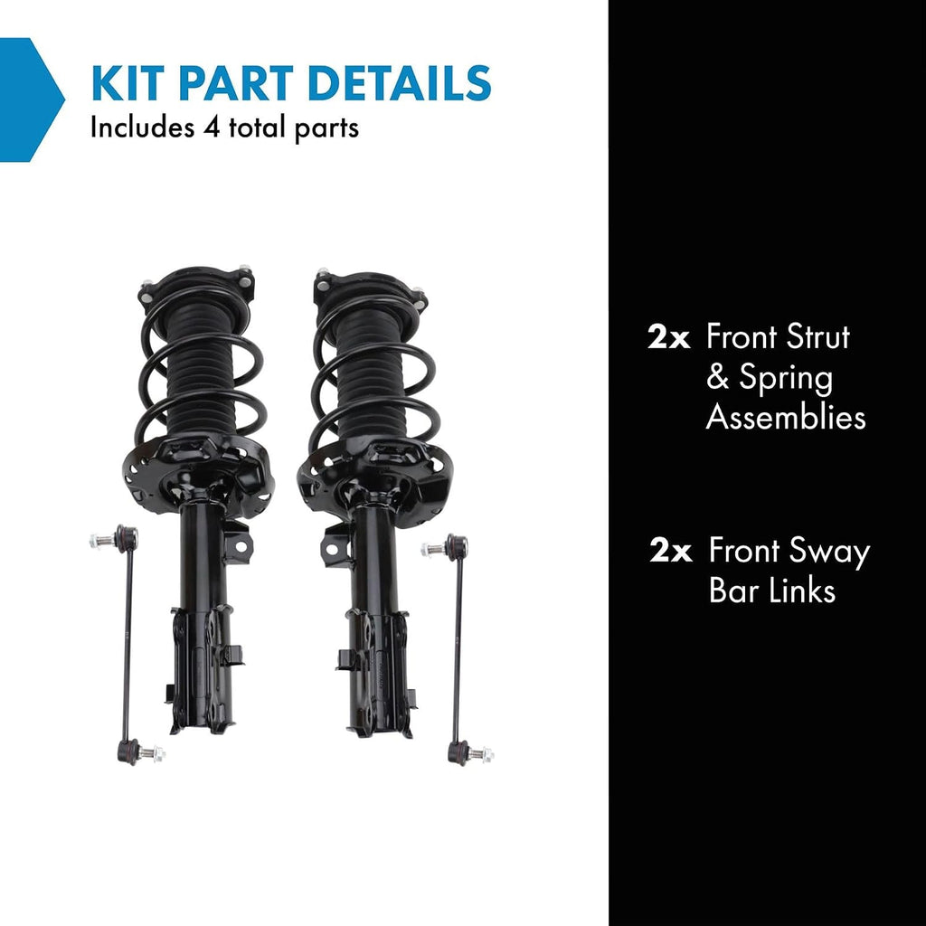 TRQ Front Suspension Kit 4 Piece | for 2017-2020 Hyundai Elantra 2020-2022 Kia Forte US Built Models