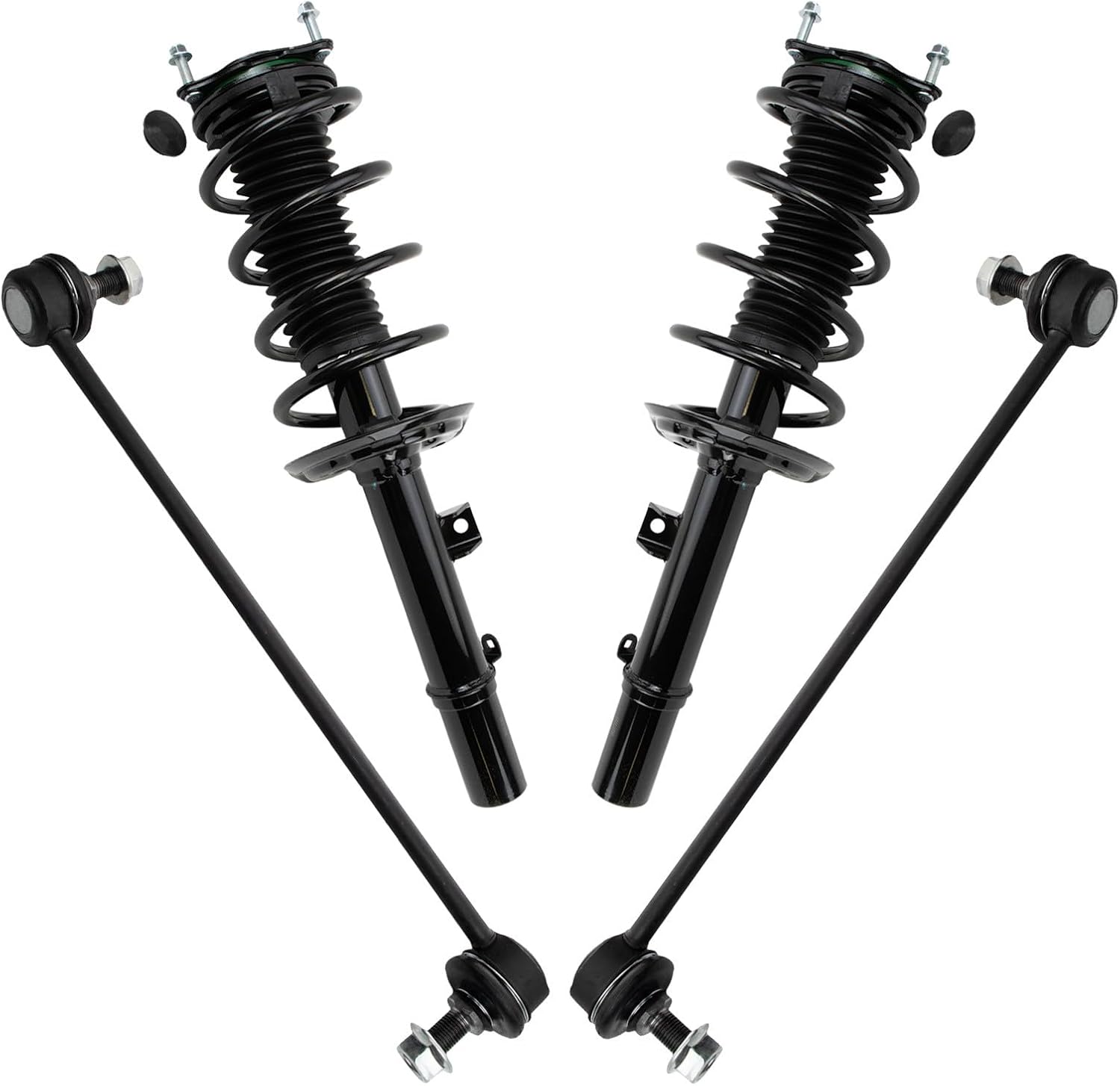 TRQ Front Suspension Kit Complete Strut & Coil Spring Assembly Sway Bar Stabilizer Link Compatible with 2018-2022 Honda Odyssey