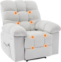 21.4in Wide Rocking Recliner Chair,Massage & Heat Recliner Chair for Adults,Home Theater Seating with Lumbar Support,Nursery Rocking Chairs for Living Room