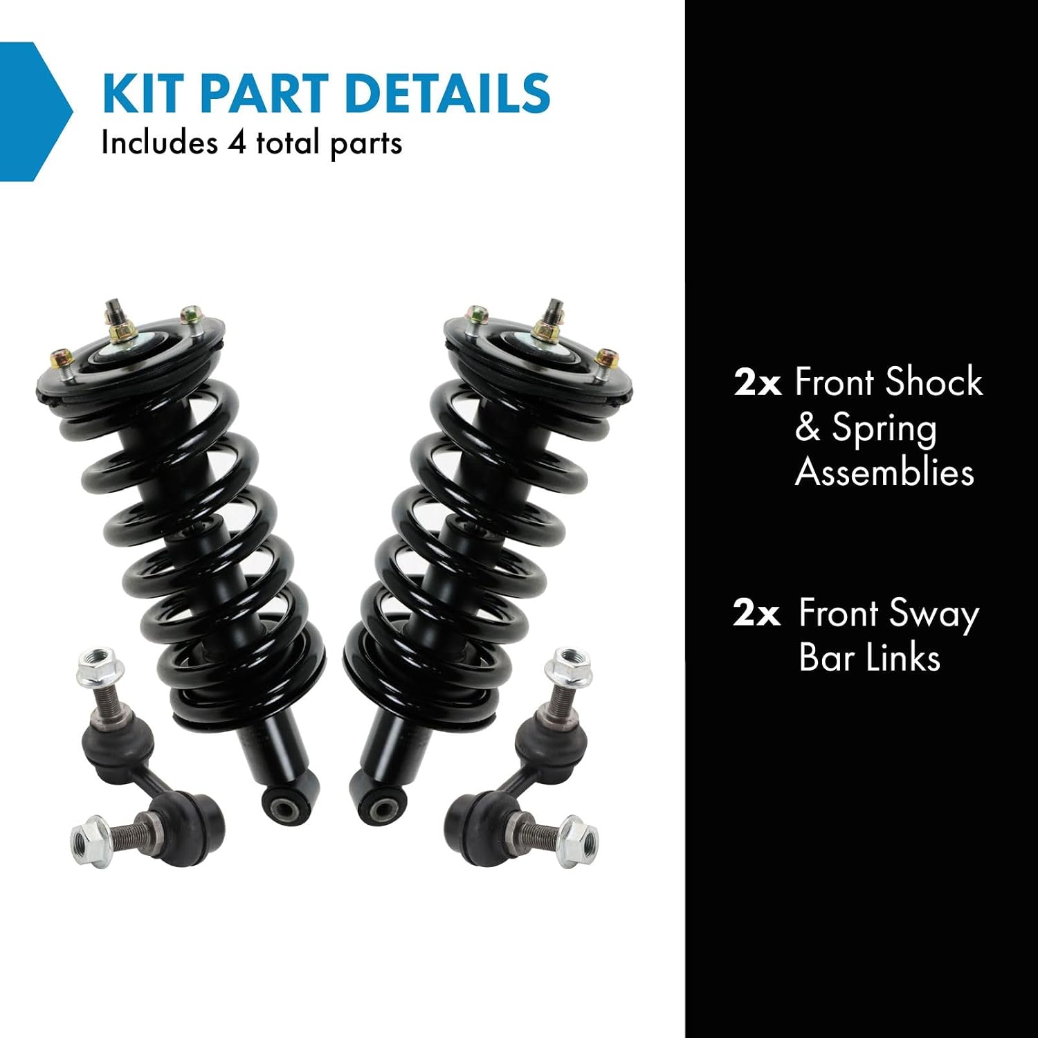 TRQ Front Suspension Kit Compatible with 2017-2021 Nissan TITAN
