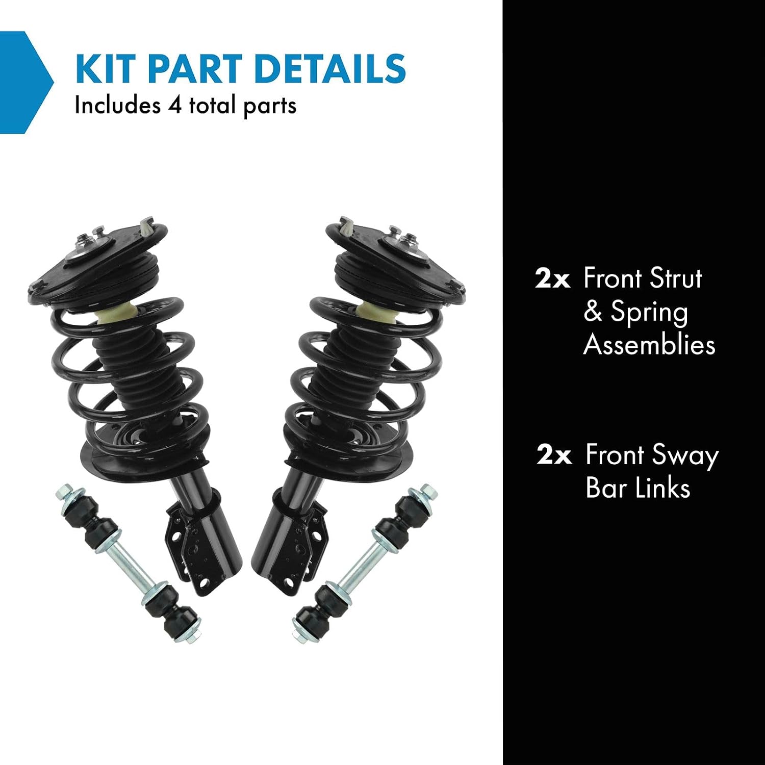 TRQ Front Suspension Kit Compatible with 2006-2011 Buick Lucerne Cadillac DTS