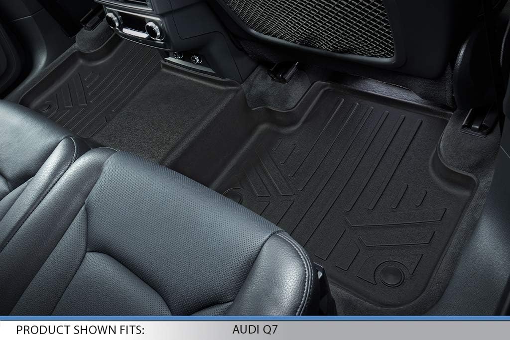 MAXLINER Custom Fit Floor Mats 3 Rows and Cargo Liner Behind 2nd Row Set Compatible with 2017-2025 Audi Q7 / SQ7
