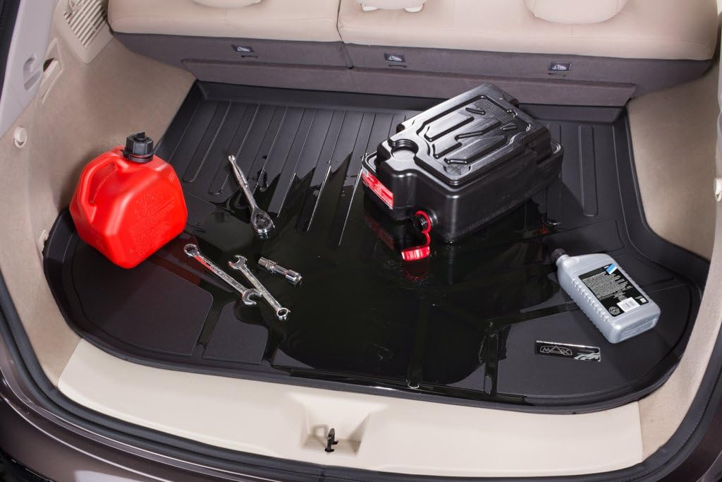 MAXLINER Custom Fit Floor Mats 3 Rows and Cargo Liner Behind 3rd Row Set Compatible with 2017-2025 Audi Q7 / SQ7