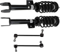 TRQ Front Suspension Kit Complete Strut & Coil Spring Assembly Sway Bar Stabilizer Link Compatible with 2017-2022 Tesla 3