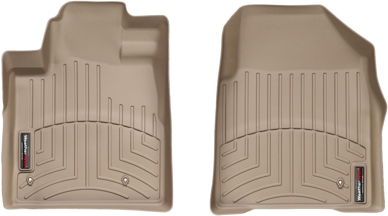 WeatherTech Custom Fit FloorLiners for Honda Pilot - 1st Row (451741), Tan