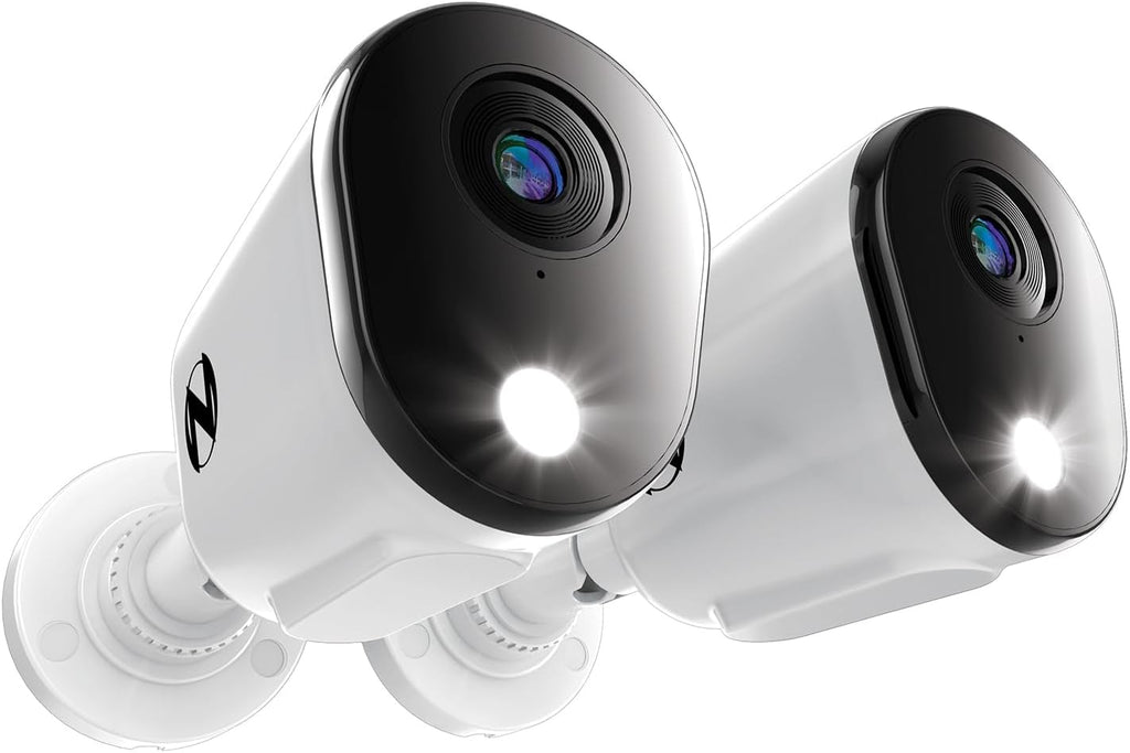 Night OWL ADD ON Wired 2K Deterrence Cameras - 2 Pack