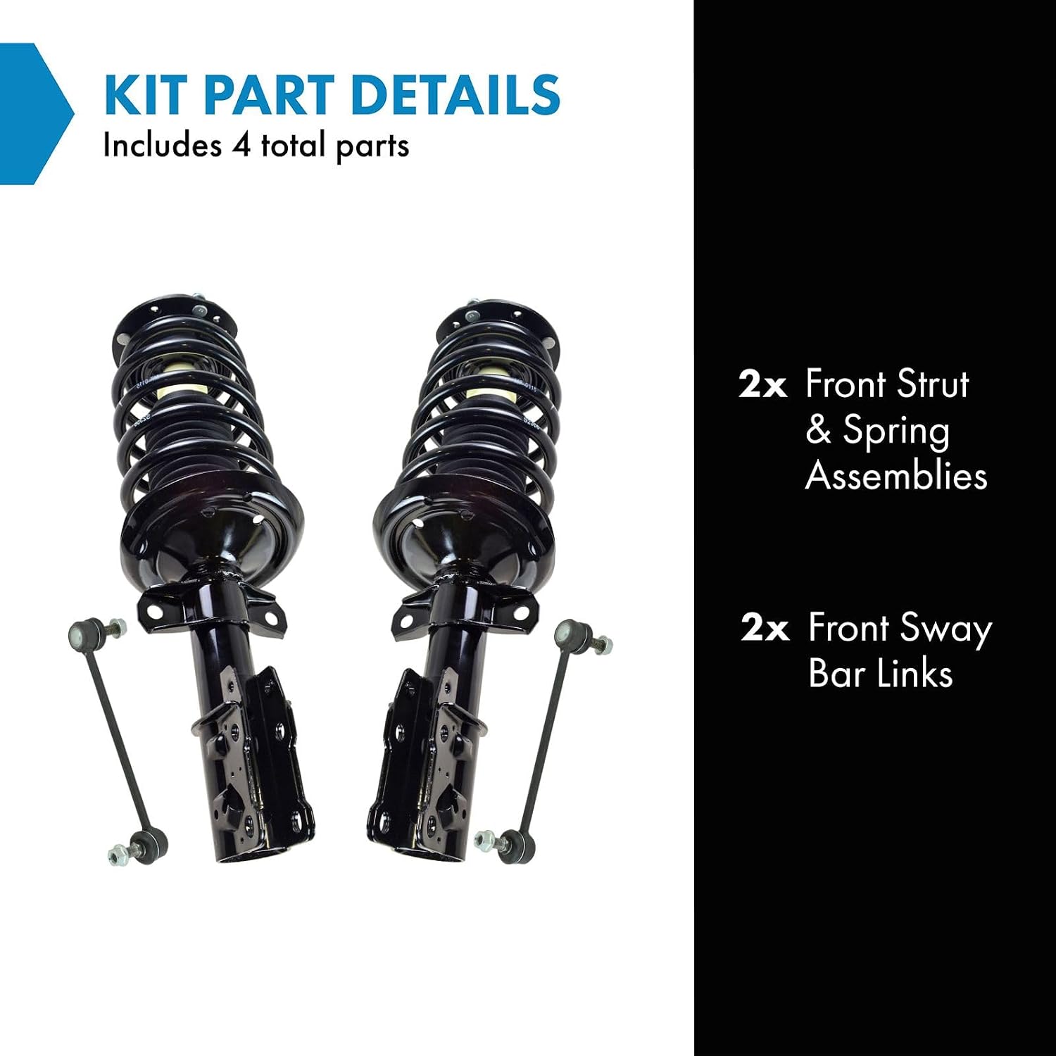 TRQ Front Suspension Kit Compatible with Front 2005-2009 Chevrolet Cobalt 2006-2011 HHR 2007-2009 Pontiac G5