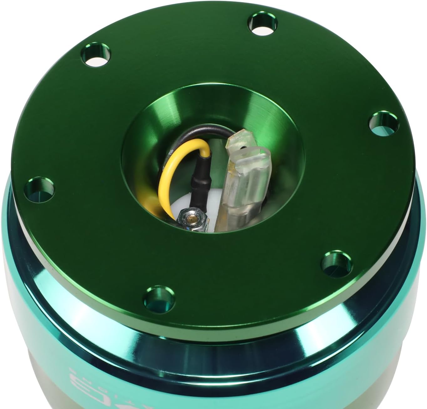 NRG Innovations Gen 2.0 Steering Wheel Quick Release Adapter 6-HOLE with Mounting Bolts, (Green Body/Green Ring) 6-Hole Design, NRG-SRK-200GNGN
