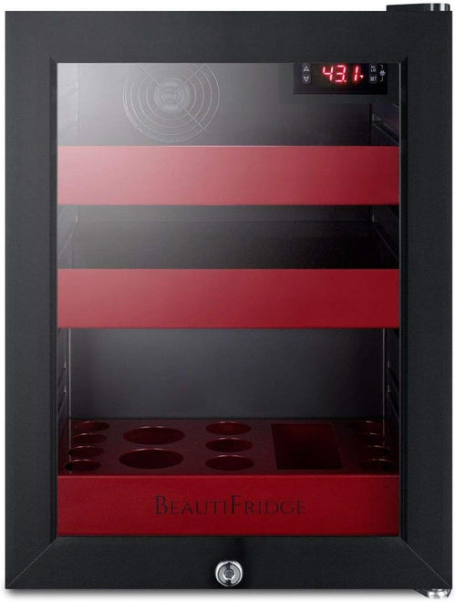 0.85 CU. FT. Compact Cosmetics MINI Fridge in Black Without Freezer