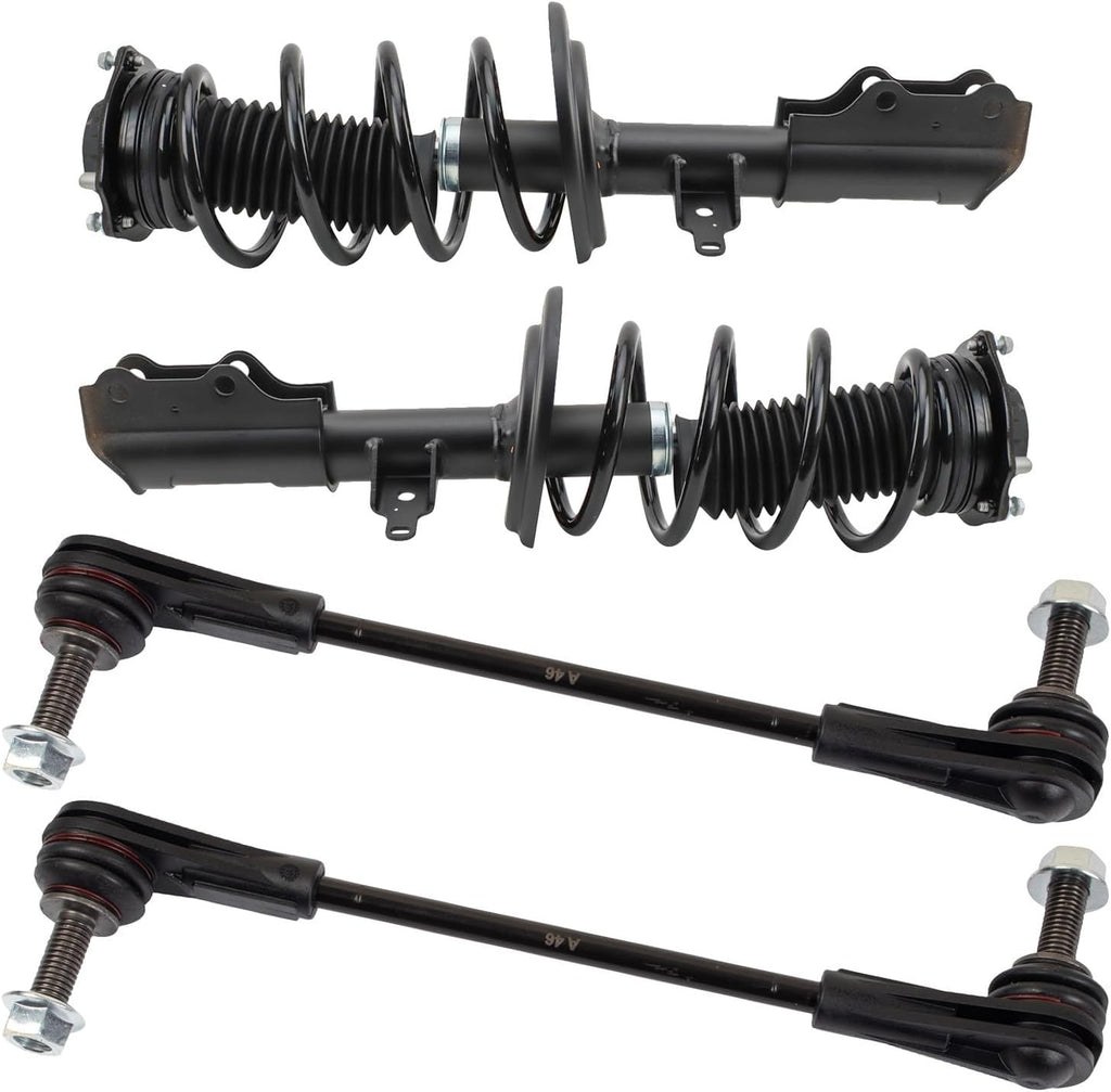 TRQ Front Suspension Kit Complete Strut & Coil Spring Assembly Sway Bar Stabilizer Link Compatible with 2019-2022 Chevrolet Blazer