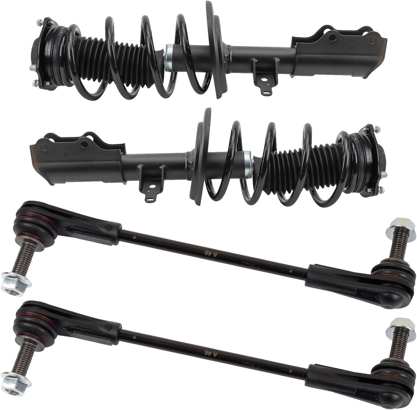 TRQ Front Suspension Kit Complete Strut & Coil Spring Assembly Sway Bar Stabilizer Link Compatible with 2019-2022 Chevrolet Blazer