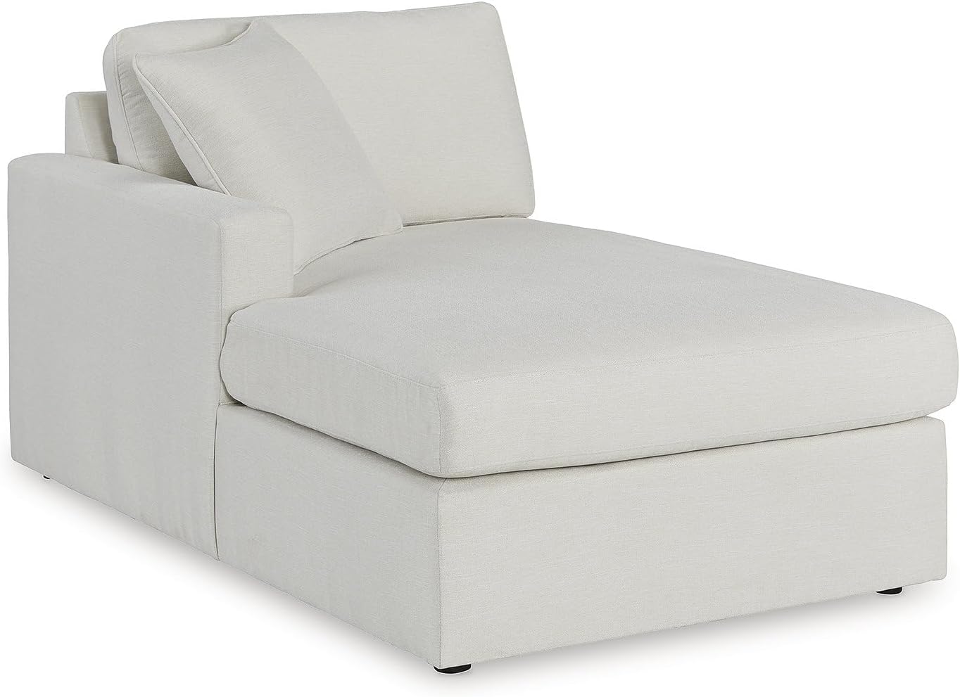 Signature Design by Ashley Casual Modmax Stain Resistant U-Shape Left-Arm Facing 4-Piece Sectional with Chaise and Reversible Cushion, Beige