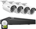 SANNCE 4K POE Security Camera System - 8CH 8MP NVR Recorder with 4PCS 5MP Outdoor Bullet Surveillance Cameras, Power Over Ethernet, Easy Mobile Access with APP Alert(2TB HDD)