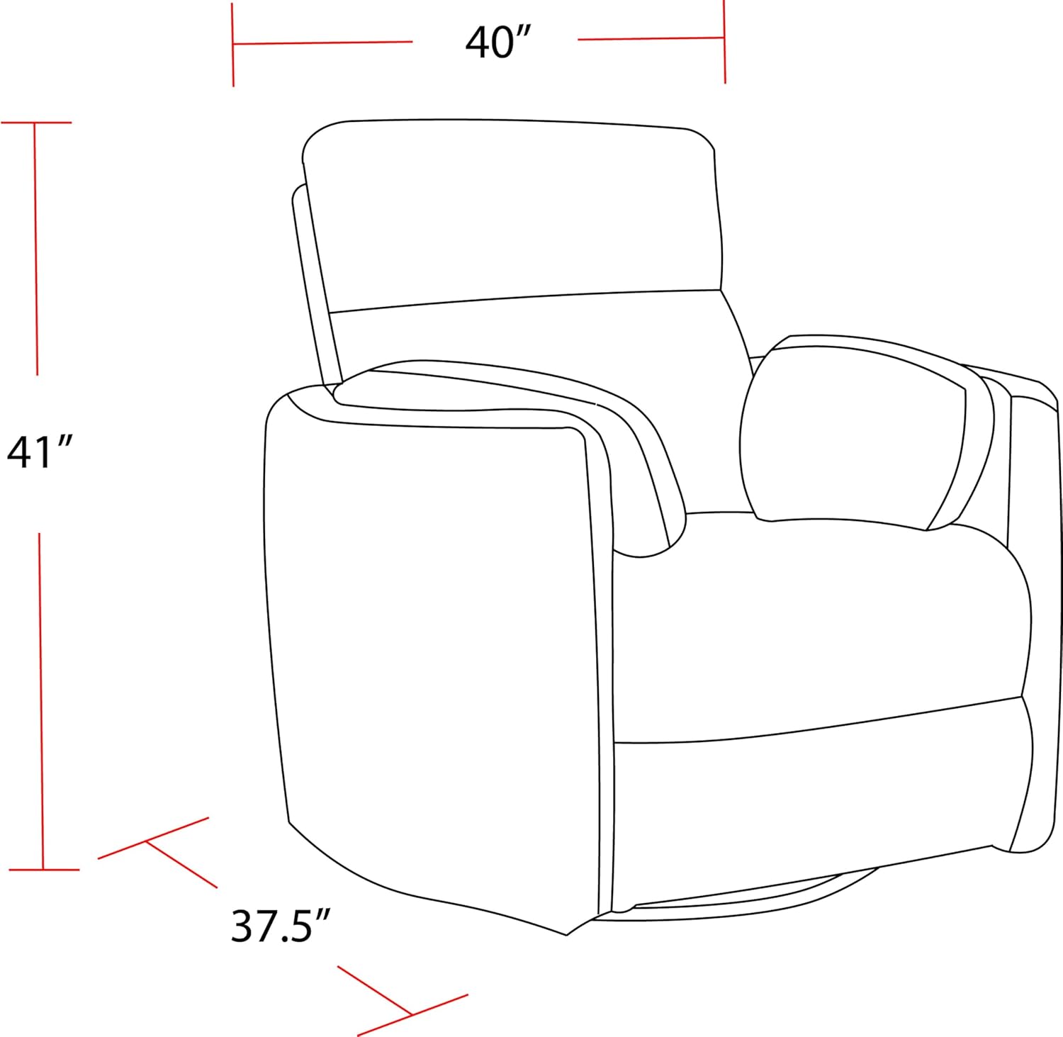 Parker Living Radius - Florence Heron - Powered by Freemotion Cordless Power Swivel Glider Recliner for Adults with USB and Type-C Ports, Single Sofa Chair for Living Room