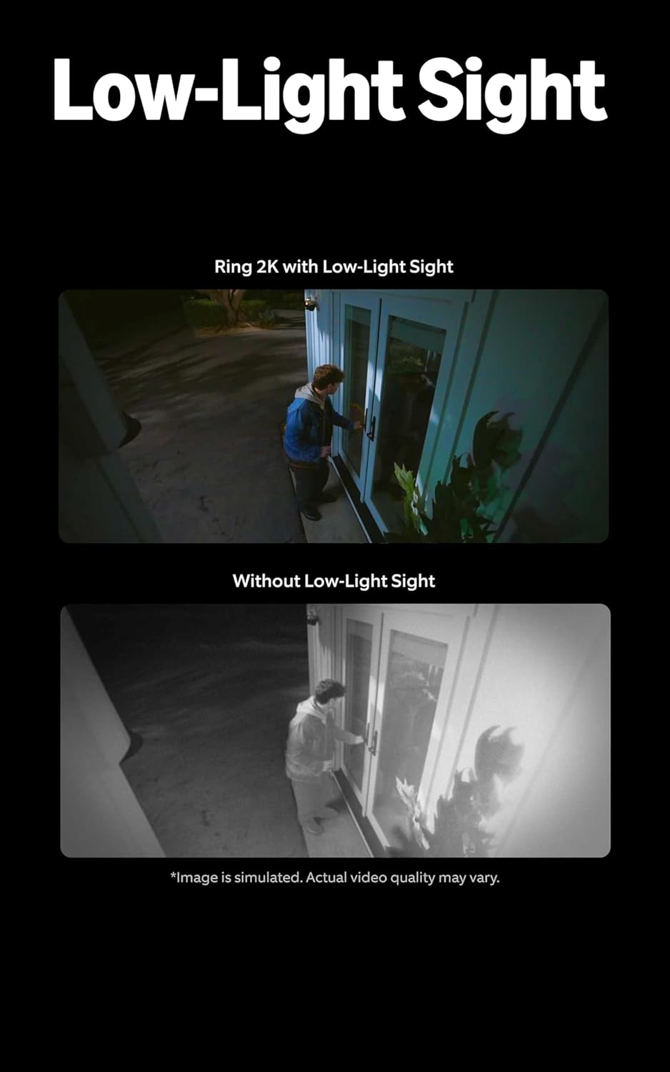 Ring Outdoor Cam Plus, Plug-In (newest model), Home or business security, Wide-Angle 2K Video with Ring Vision, Low-Light Sight for full-color night vision, Mount-Anywhere Versatility, 2-pack, Black