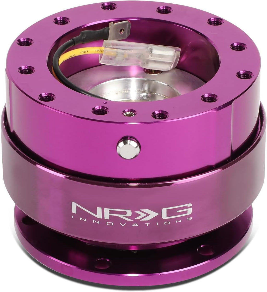 NRG Innovations NRG-SRK-200PPPP Gen 2.0 Steering Wheel Quick Release Adapter 6-HOLE with Mounting Bolts (Purple Body/Purple Ring) 6-Hole Design