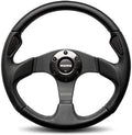Momo JET35BK0B Jet Black 350 mm Leather Steering Wheel