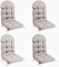 Adirondack Chair Cushions Set of 4, Rocking Chair Cushions High Back, Thickened Patio Chair pad for Indoor and Outdoor, 44''L x 19''W x 4''H