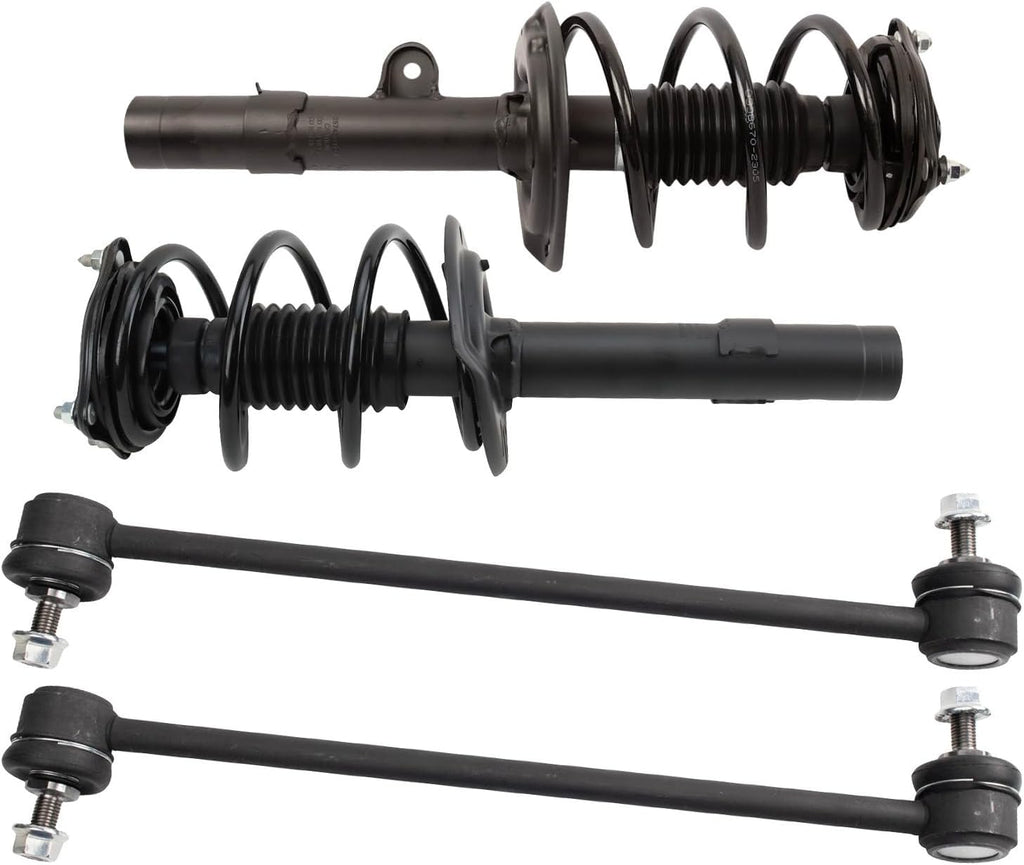 TRQ Front Suspension Kit Complete Strut & Coil Spring Assembly Sway Bar Stabilizer Link Compatible with 2018-2022 Honda Accord Sport