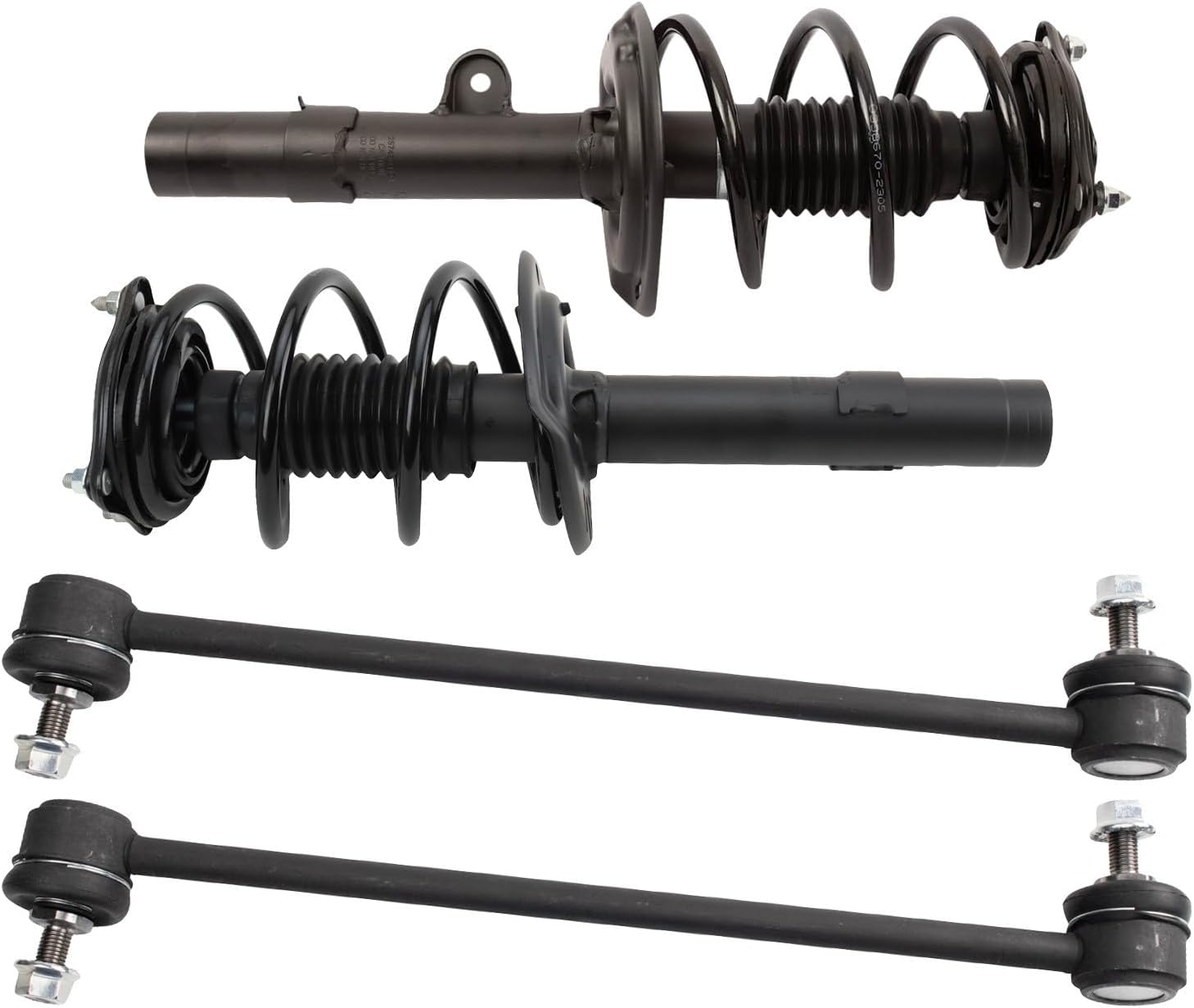 TRQ Front Suspension Kit Complete Strut & Coil Spring Assembly Sway Bar Stabilizer Link Compatible with 2018-2022 Honda Accord Sport