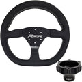 Sparco Polaris RZR Turbo S Steering Wheel and Sparco Hub Adapter, Leather Grip, Aluminum Frame, 6-Bolt Universal Pattern, Fits Polaris RZR, UTV, SXS,