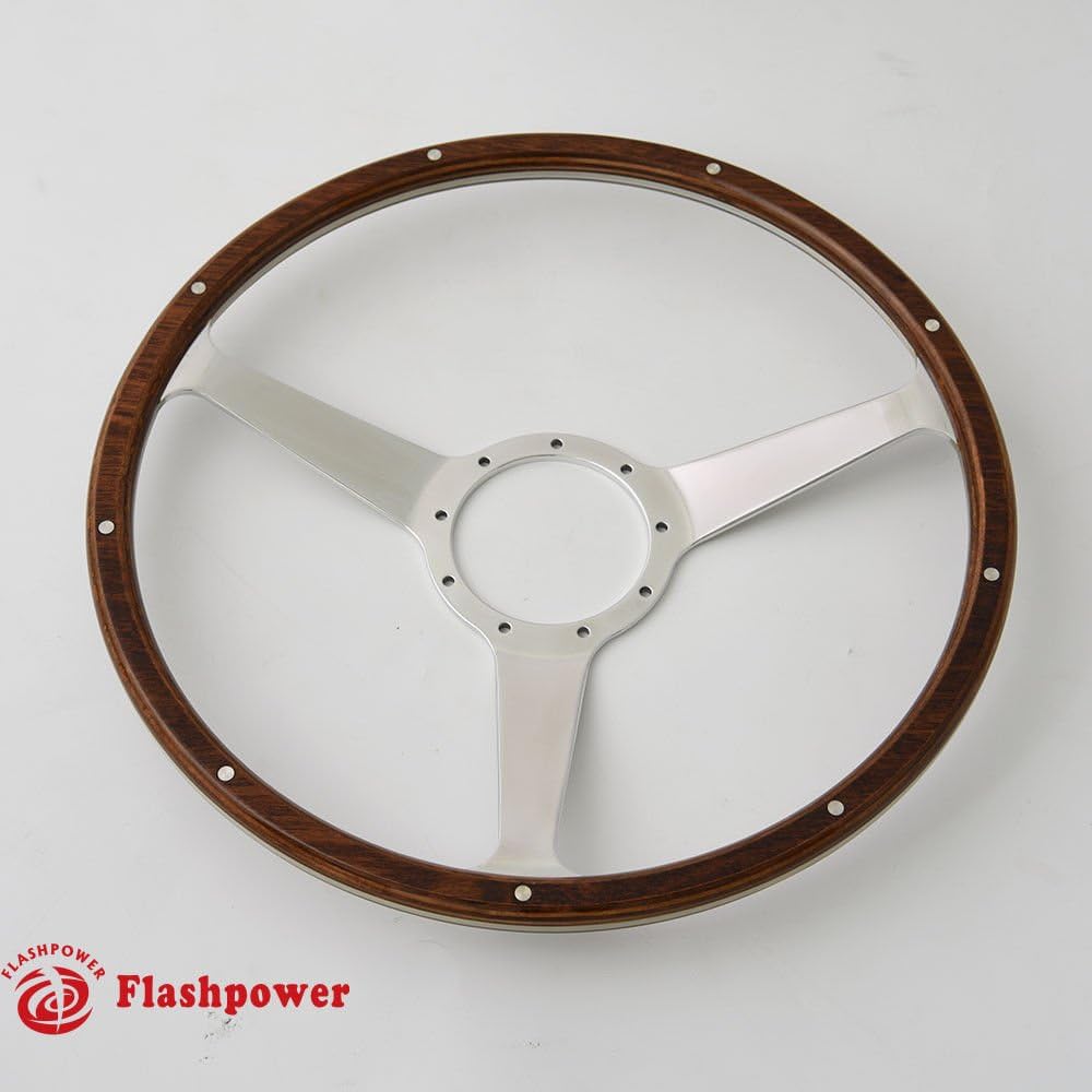 15'' Classic Riveted wood steering wheel Restoration Austin Healey,3000, Sprite
