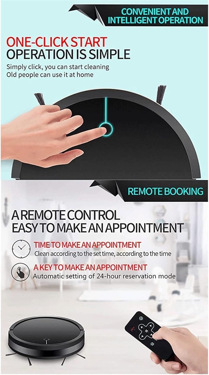 Robot Vacuum Cleaner, Super-Thin, 2000Pa Suction, Boundary Strips Included, Quiet, Self-Charging Robotic Vacuum Cleaner, Cleans Hard Floors to Medium-Pile Carpets