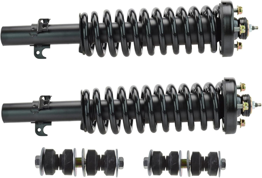 TRQ Front Suspension Kit Complete Strut & Coil Spring Assembly Sway Bar Stabilizer Link Compatible with 1994-1997 Honda Accord 1995-1998 Odyssey 1996-1999 Isuzu Oasis