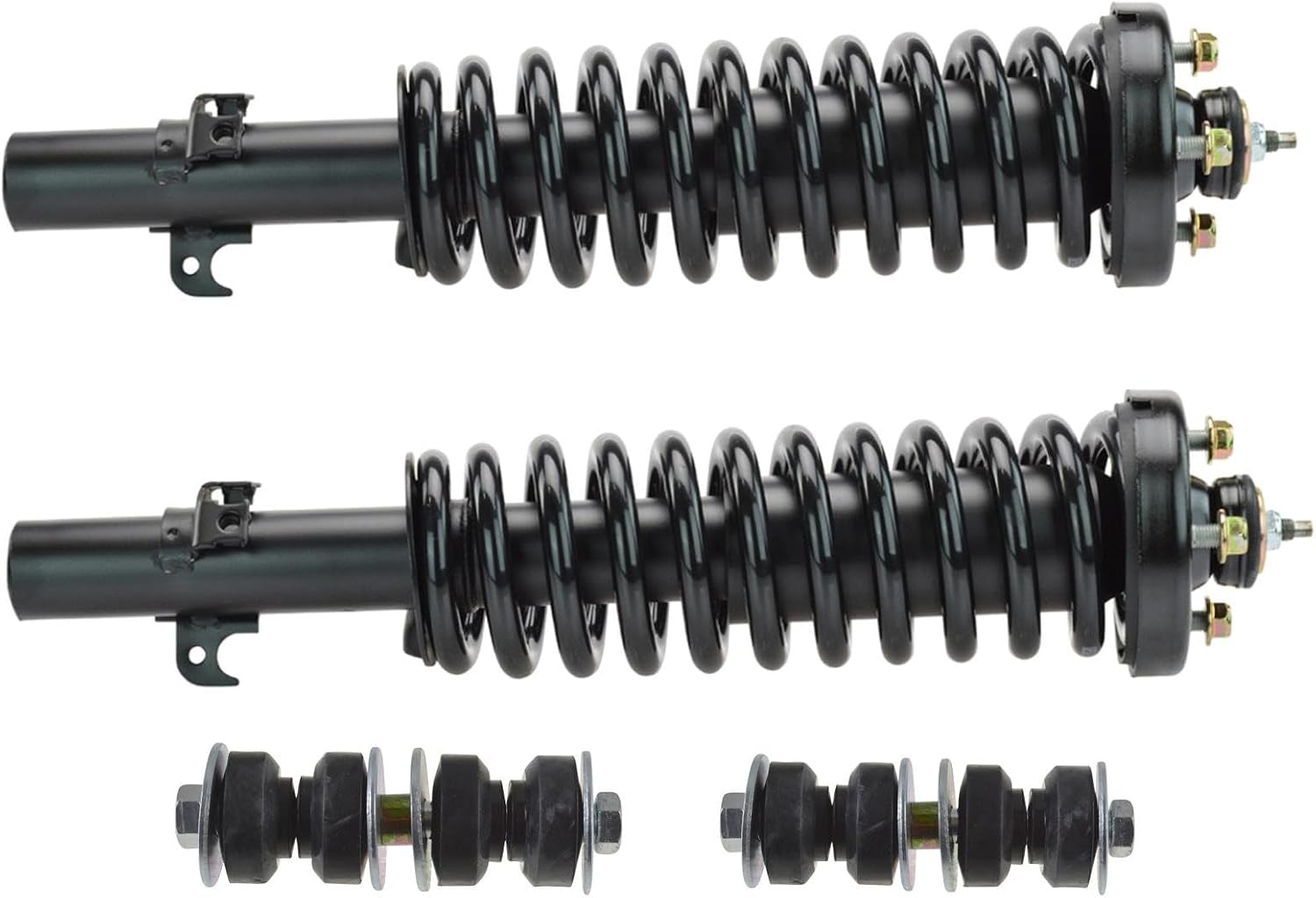 TRQ Front Suspension Kit Complete Strut & Coil Spring Assembly Sway Bar Stabilizer Link Compatible with 1994-1997 Honda Accord 1995-1998 Odyssey 1996-1999 Isuzu Oasis