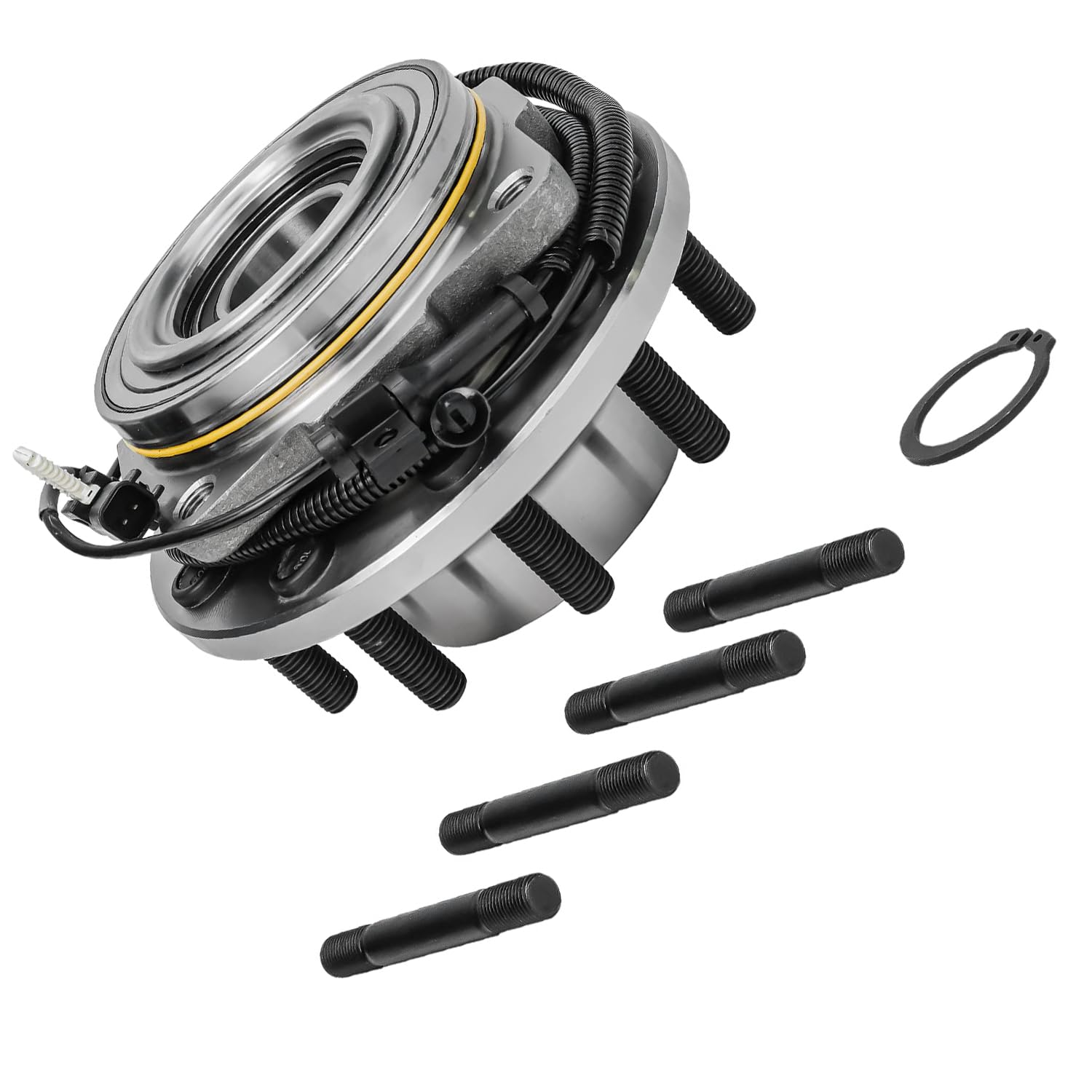 Detroit Axle - 4WD Front 2pc Wheel Bearing Hubs for 2011-2016 Ford F-450 F-550 Super Duty, 2 Wheel Bearing and Hubs Assembly 2012 2013 2014 2015 Replacement