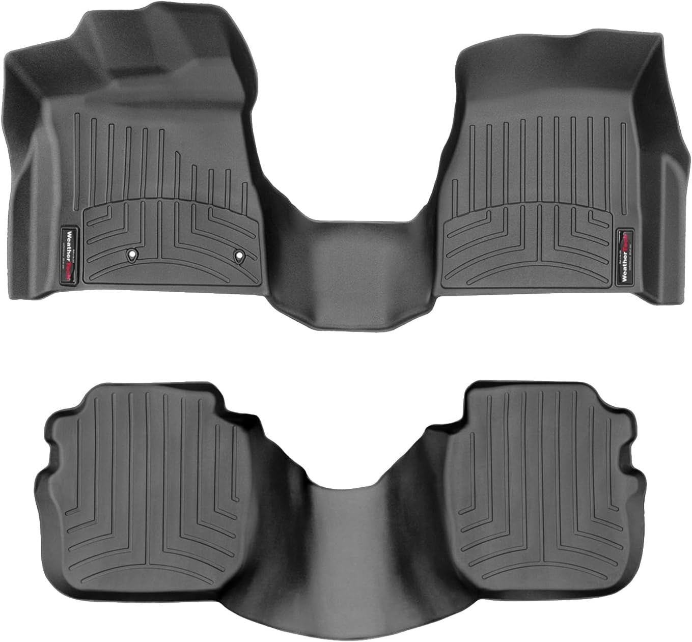 WeatherTech Custom Fit FloorLiners for Lincoln Town Car - 1st Row (OTH) & 2nd Row (44683-1-2), Black